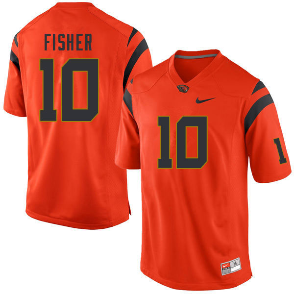 Men #10 Kyrei Fisher Oregon State Beavers College Football Jerseys Sale-Orange